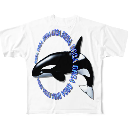 ORCA シャチ フルグラフィックTシャツ