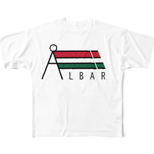 AL BAR ロゴシリーズ フルグラフィックTシャツ