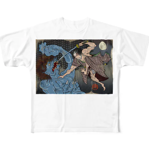 "武者絵" 1-#1 フルグラフィックTシャツ