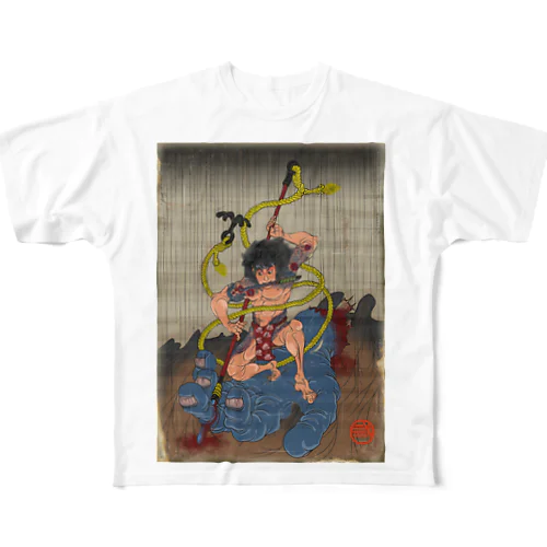 "武者絵" 3-#1 フルグラフィックTシャツ