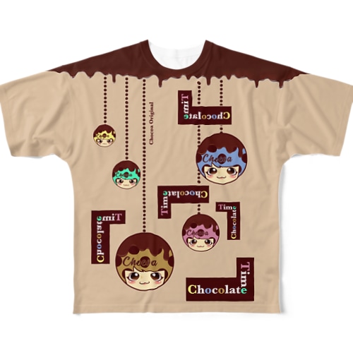 Chocolate Time🍫:カフェ・オ・レと一緒に♪ All-Over Print T-Shirt
