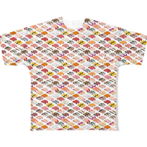 SUSHI_1C_W フルグラフィックTシャツ