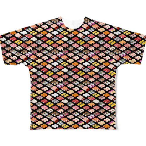 SUSHI_1C_K フルグラフィックTシャツ