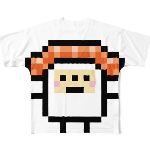 PixelArt スシスッキー サーモン All-Over Print T-Shirt