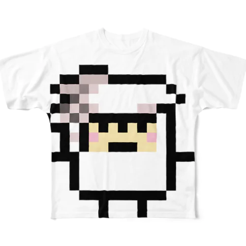 PixelArt スシスッキー イカゲソ フルグラフィックTシャツ