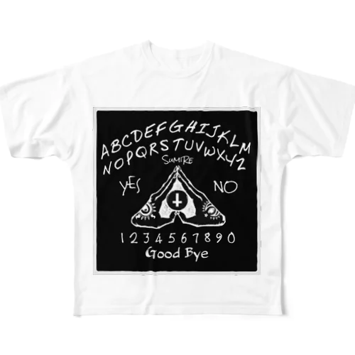 ウィジャボード　Ouija　黒 All-Over Print T-Shirt