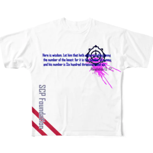 SCPロゴグッズ-カラフル[SCP Foundation] フルグラフィックTシャツ