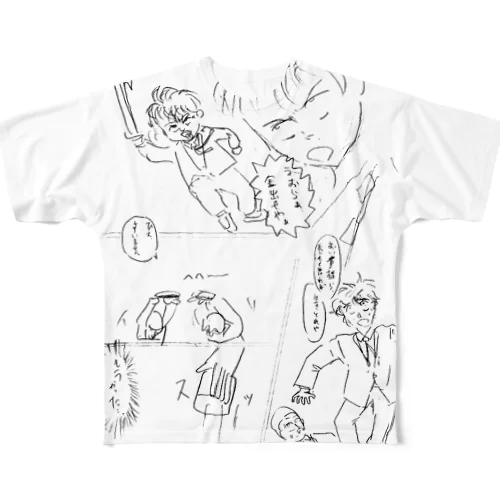 カツアゲくん フルグラフィックTシャツ