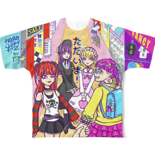 HARAJUKU All-Over Print T-Shirt