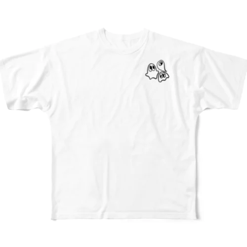 ぎっしりおばけちゃん　 All-Over Print T-Shirt