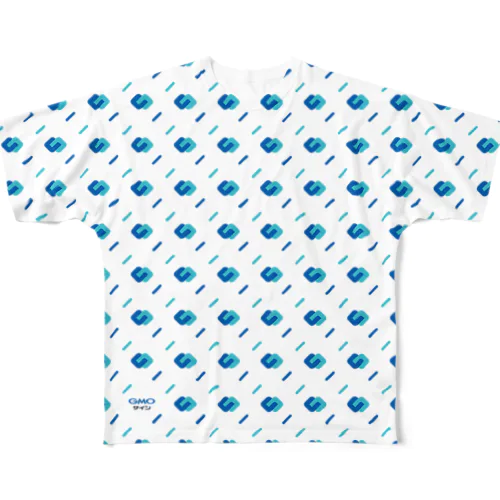 ロゴ入り　musubi pattern フルグラフィックTシャツ