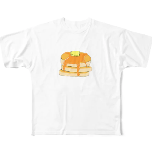 as-cafetime ホットケーキ フルグラフィックTシャツ