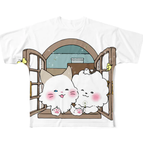 わくわく。ふたり。 フルグラフィックTシャツ