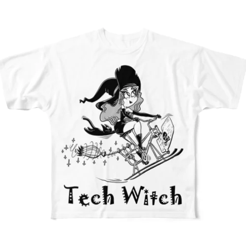 “Tech Witch” フルグラフィックTシャツ