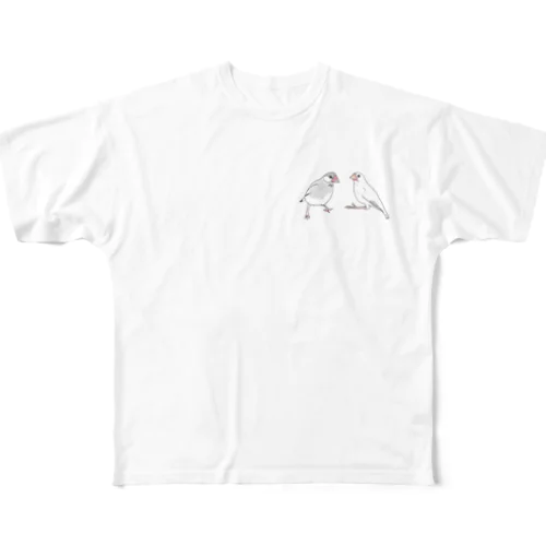 文鳥と私 All-Over Print T-Shirt