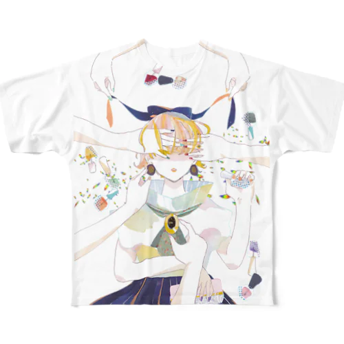 散りばめて、色彩 All-Over Print T-Shirt