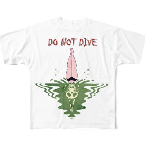 "DO NOT DIVE" All-Over Print T-Shirt