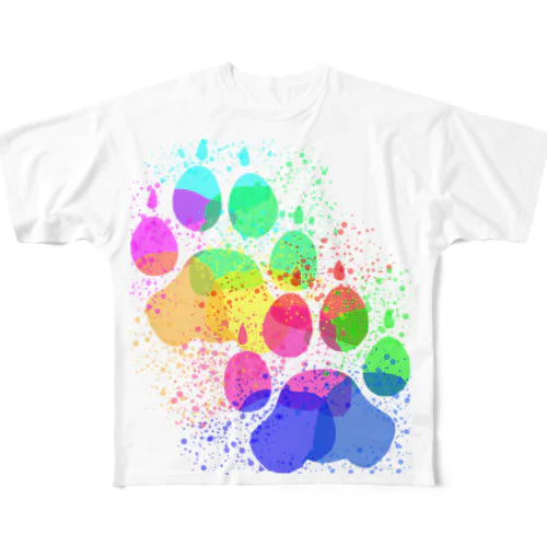 肉球 All-Over Print T-Shirt