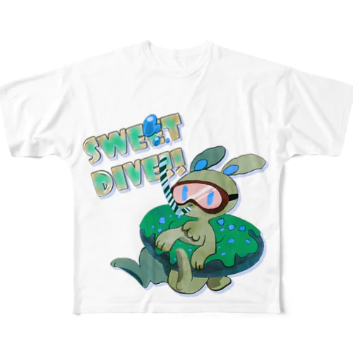 SWEET DIVE!! Green All-Over Print T-Shirt