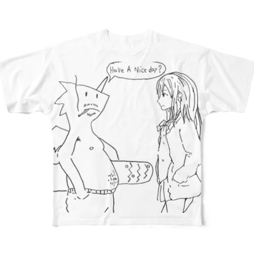 Dragon&JK All-Over Print T-Shirt