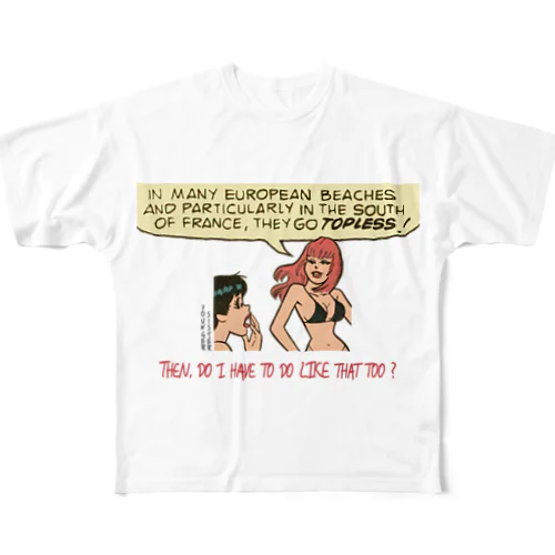 Go TOPLESS ! フルグラフィックTシャツ