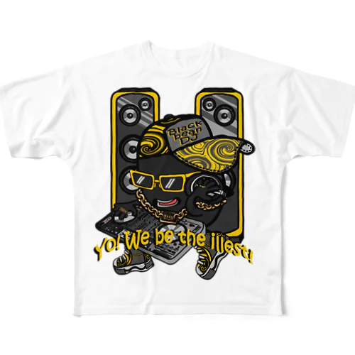 黒豆DJ All-Over Print T-Shirt