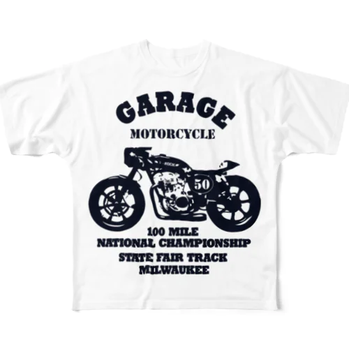 武骨なバイクデザイン All-Over Print T-Shirt