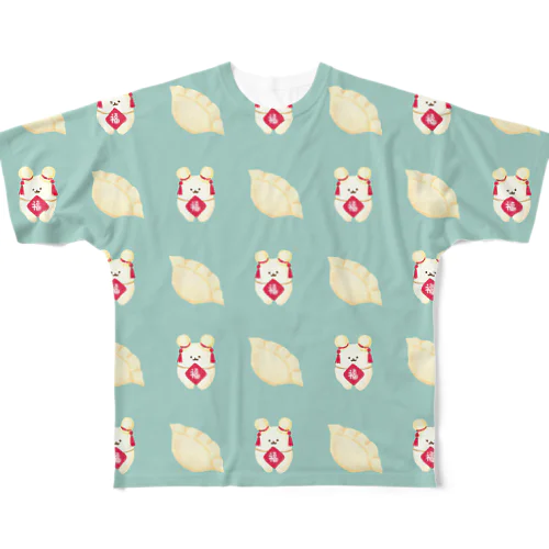 餃子ぷに　みどり　 All-Over Print T-Shirt