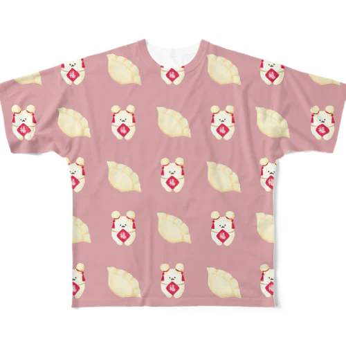 餃子ぷに　ピンク All-Over Print T-Shirt