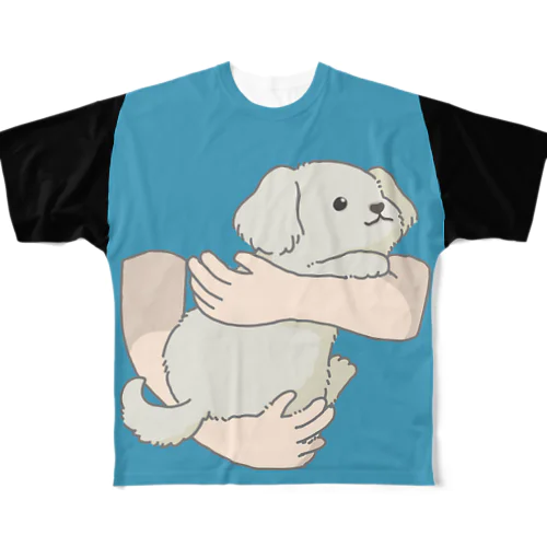 いつでも犬を抱っこしたいとき用 フルグラフィックTシャツ