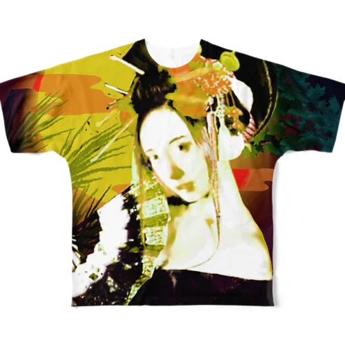 満月の花魁 All-Over Print T-Shirt