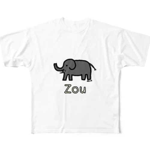 Zou (ゾウ) 色デザイン All-Over Print T-Shirt