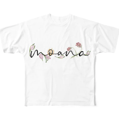 moanaと花 フルグラフィックTシャツ