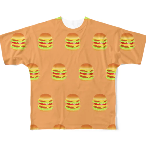 ハンバーガー salmon All-Over Print T-Shirt