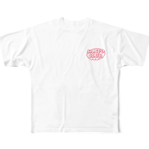 SANPO CLUB_Red All-Over Print T-Shirt