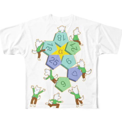 9♡621181825α All-Over Print T-Shirt