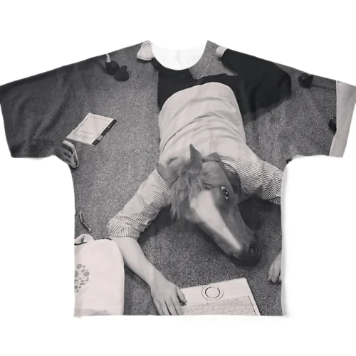 死に馬 All-Over Print T-Shirt