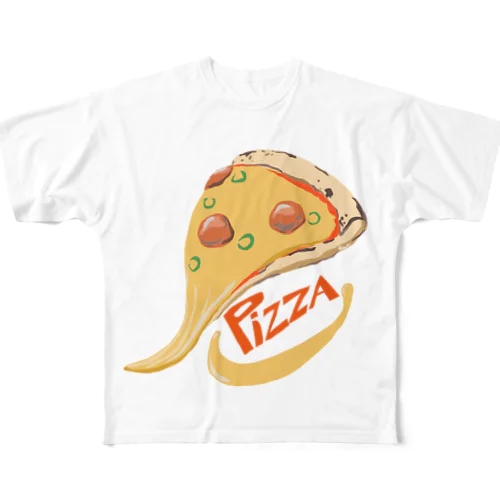 Pizzaが食べたい フルグラフィックTシャツ