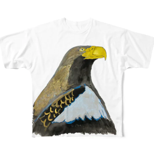 オオワシ　🦅でござる🪶 フルグラフィックTシャツ