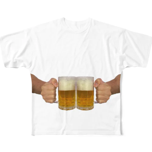 リアル一人乾杯 フルグラフィックTシャツ