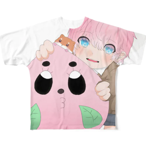 きゃずももと小さな仲間達 フルグラフィックTシャツ