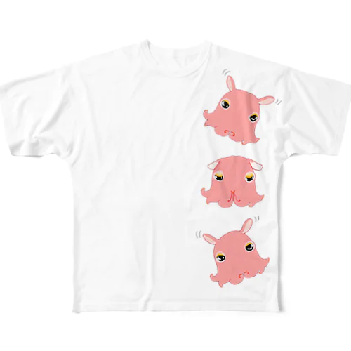 めんだこさん　トリオ フルグラフィックTシャツ