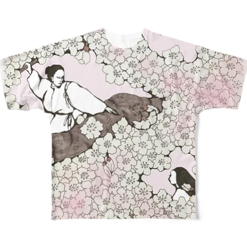 桜 フルグラフィックTシャツ