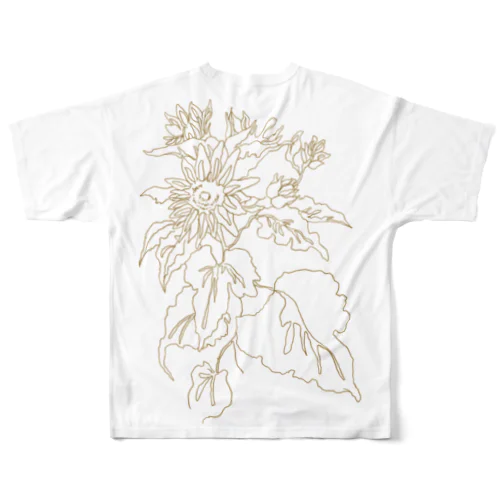 花 フルグラフィックTシャツ