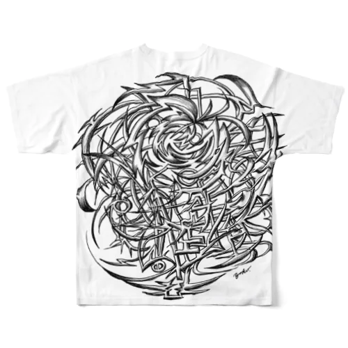 渦 [抽象アート] フルグラフィックTシャツ