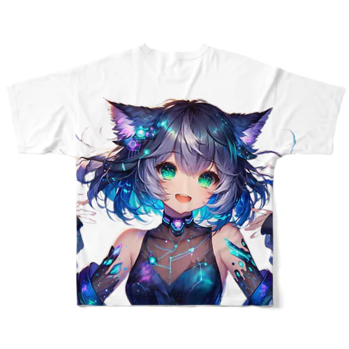 電脳猫『ピク』 フルグラフィックTシャツ