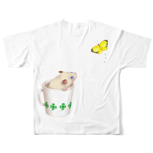 今日ものんびり。きんハムちゃん All-Over Print T-Shirt