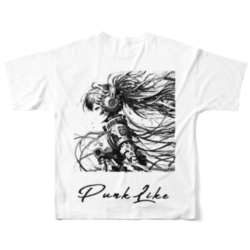 スタート【PunkLike】 フルグラフィックTシャツ