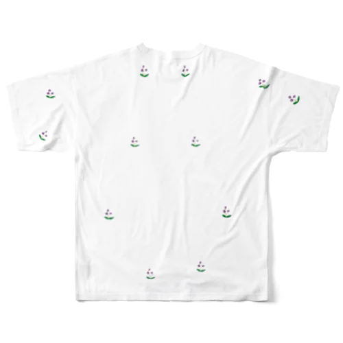 スミレがちりばめられたＴシャツ All-Over Print T-Shirt