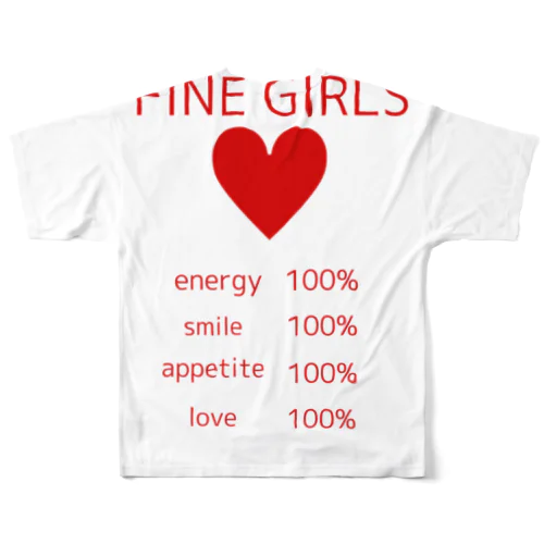 FINE GIRLS フルグラフィックTシャツ